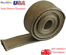 Heat Wrap Wire Shield Sleeve Titanium for Car Wire Brake Line Cable Protection
