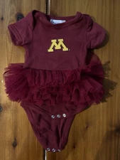 University MINNESOTA maroon creeper Tutu dress NB Newborn baby girl