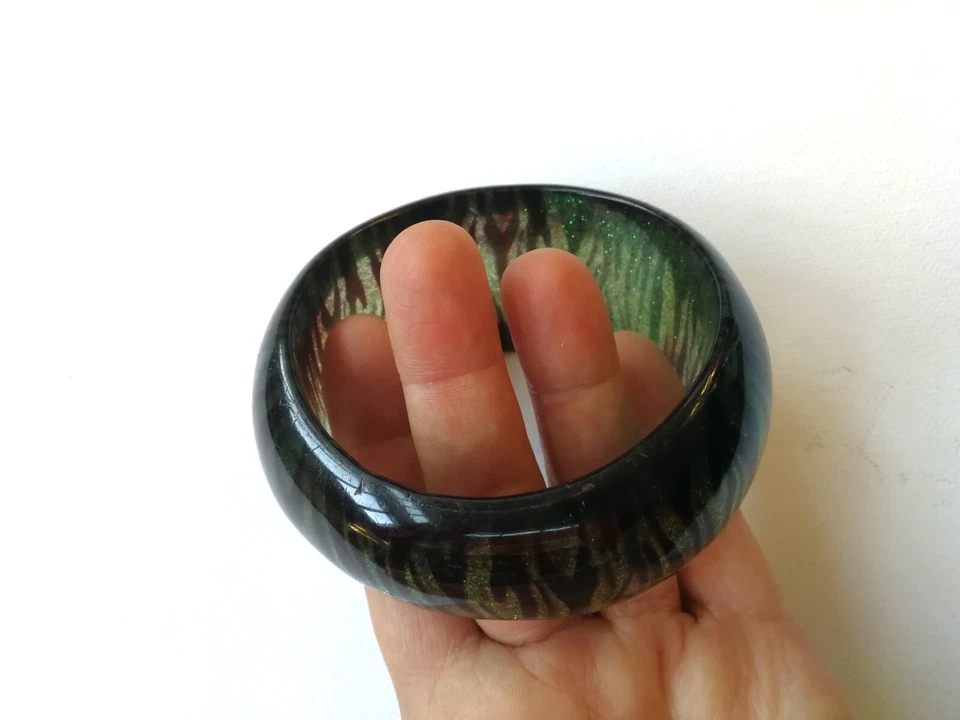 Pulsera Rígida Brazalete Joyería Mujer Transparente Diseño Animalier Marca de Lujo Foto 4 de 4