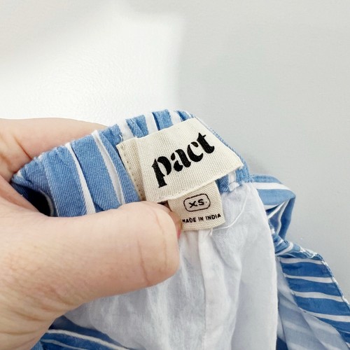 Pact Sunset Easy Cami Kleid 100% Bio Baumwolle gestreift blau weiß Kleid XS - Bild 8 von 10