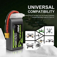 2X RC Drone battery 80C 650mAh 4S Lipo Battery 14.8V For Micro FPV RC Drone