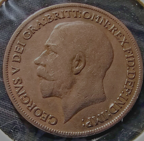 1918 KN One Penny (1d) George V ExtremelyRare Year VeryFine/Fine Sp#4053 - Picture 2 of 2
