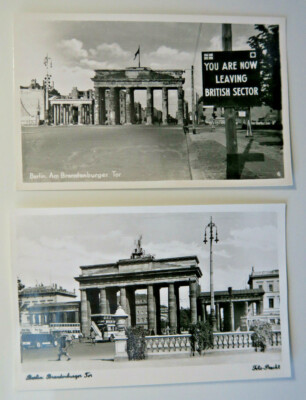 Germany Berlin Am Brandenburger Tor British Sector Verlag Rudolf Pracht Postcard