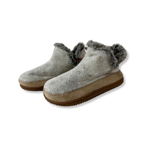 Dearfoams Deluxe ciabatte stivaletti da donna Dolly in feltro tortora piccole taglia USA 5-6 - Foto 2 di 6