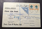 1932 South Africa Airmail First Flight Cover FFC Pietermaritzburg to England — photo 1