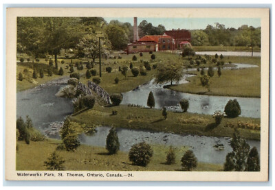 c1950s Waterworks Park St. Thomas Ontario Canada Vintage Postcard