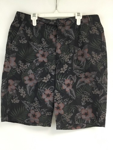 Board Short Tiki Floral Print 66 Route Original Clothing Men Size 32 Black Multi - Picture 9 of 9