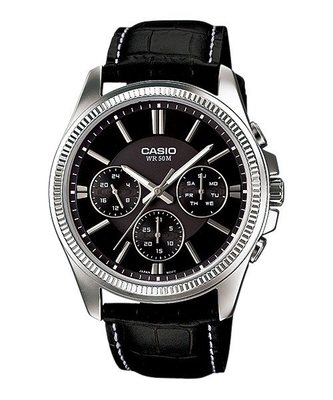 Casio MTP-1375L-1 Original Analog Leather Mens Watch Water 