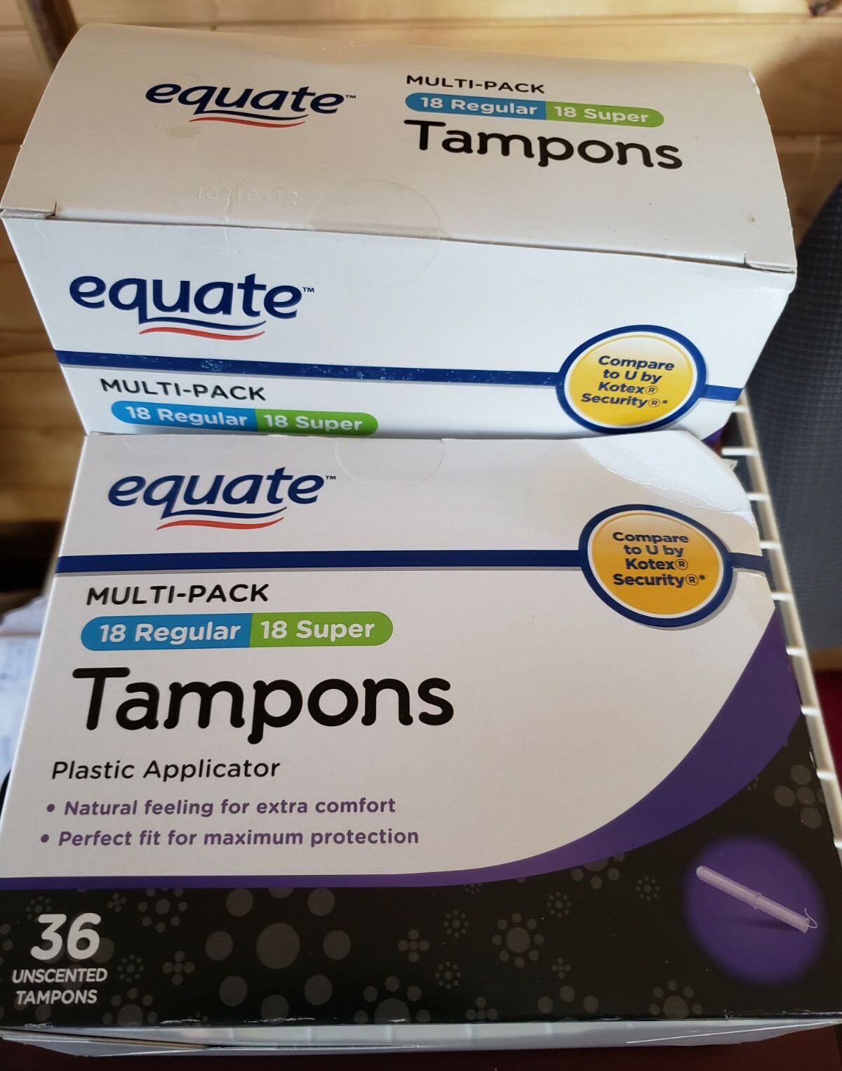 EQUATE Plastic Applicator Regular/super Absorbency Unscented Tampons 36