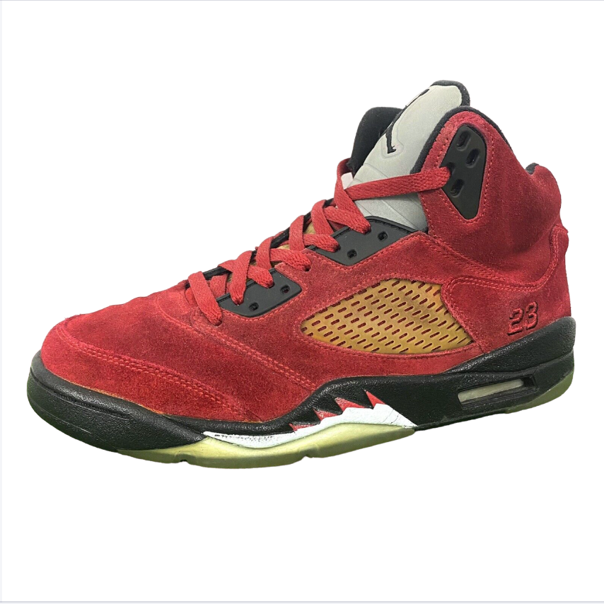 シューズ(男性用) Nike Air Jordan 5 Retro \"Red Suede\" Men's Nike Air Jordan 5 V Retro Red Suede University Red
