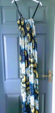 Ladies strappy long multicoloured maxi dress size 8