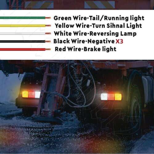 2 X 75 LED Tail Lights Stop Reverse Indicator 12V Ute Trailer Caravan Truck Boat - Picture 11 of 12