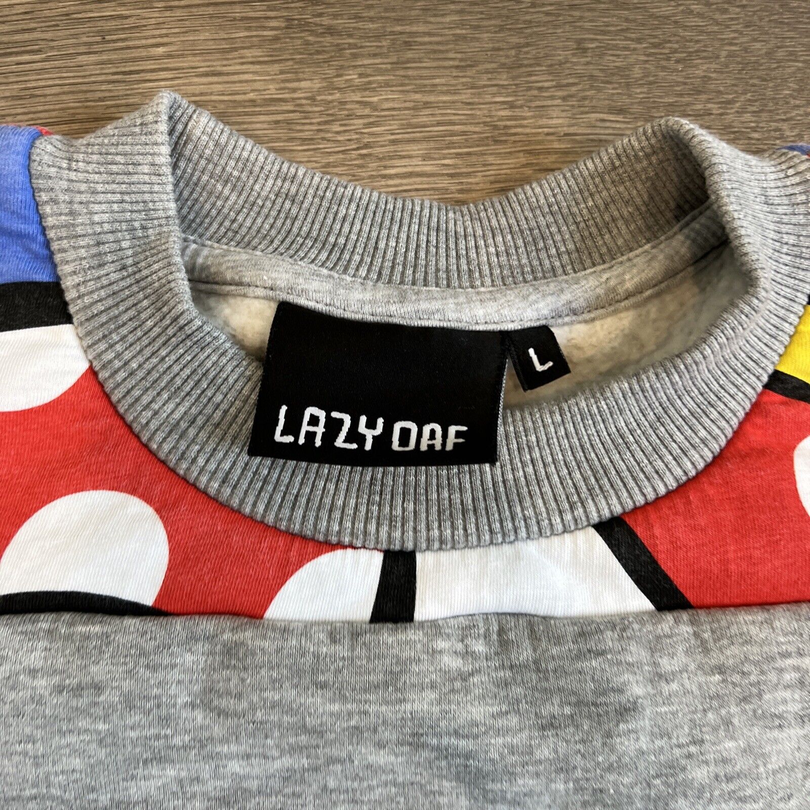 LAZY OAF Grey Sweatshirt crewneck Size Large - image 4