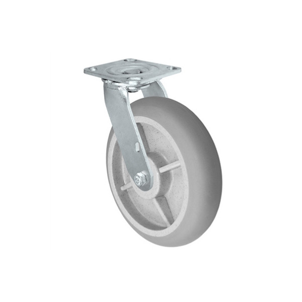 8" X 2" Swivel Drywall Cart Caster - TPR Wheel - 700lbs each
