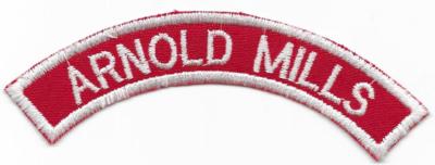 Arnold Mills Red and White RWS Community Strip Vintage Boy Scouts BSA