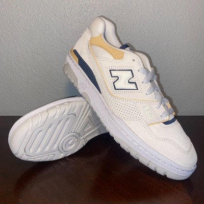 New Balance 550 Women's 10 Sneaker Cream White Navy Gym Casual Lifestyle Shoes