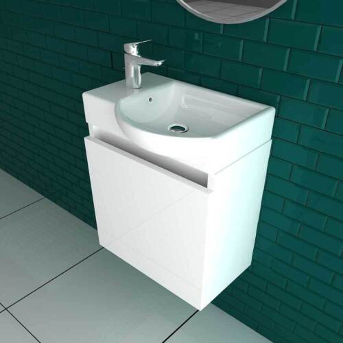 Alpenberger Gäste WC Waschbecken mit Unterschrank Badmöbel Waschtisch vormont. - Bild 2 von 9