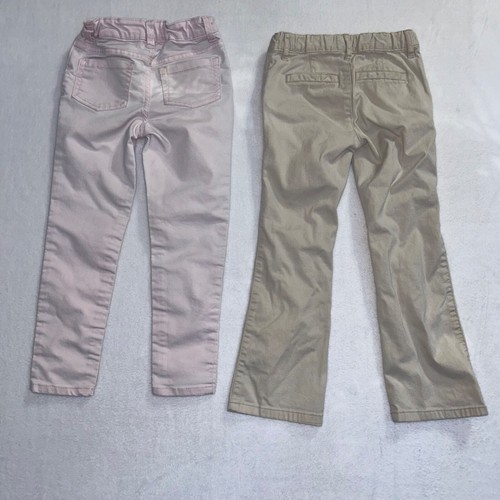 LOT OF 4 Girls Size 6 Pants Jeggings Jeans Children's Place Cat & Jack Khaki - Picture 3 of 9