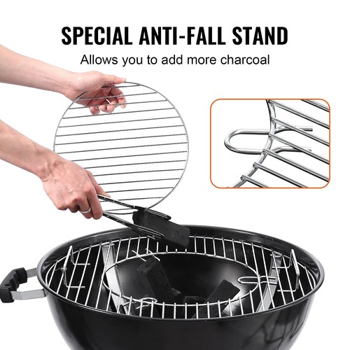 Charcoal Grill Replacement Grate 21 inch Round Stainless Steel 22 inch Kettle - Picture 2 of 11