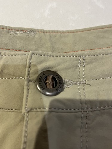 Pantaloncini Patagonia uomo 40 misto nylon marrone escursionismo escursionismo davanti piatto 10 pollici cuciture interne - Foto 3 di 7