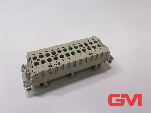 Harting Buchseneinsatz Han 24E-F Female Insert 09330242711 16A 500V 6Kv3 Gr. 48B-image