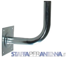 Supporto STAFFA universale per ANTENNA o PARABOLA a muro 30x25