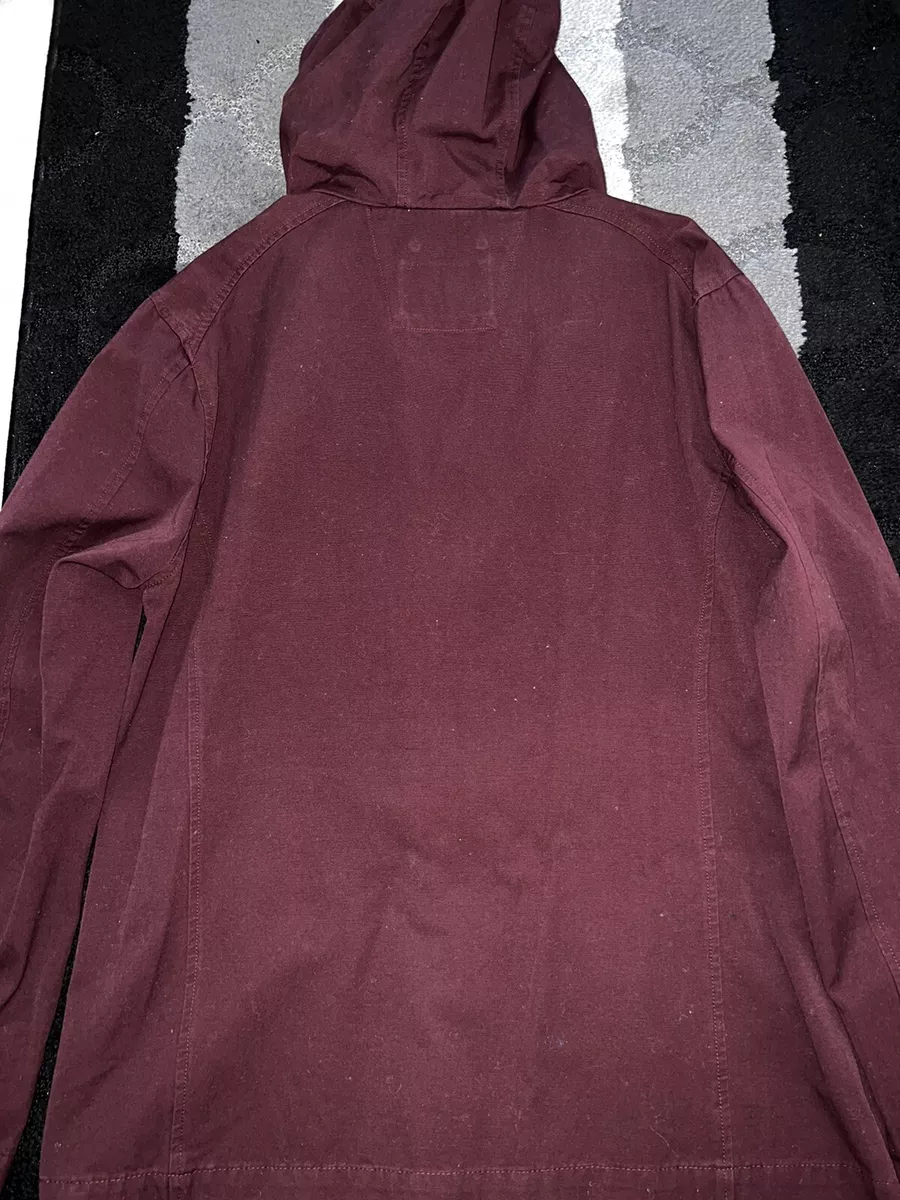 mens civil society hooded blazer jacket - burgundy - size Large - designer
