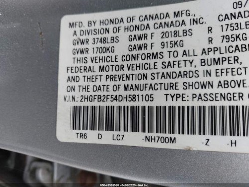 Used Ignition Switch fits: 2013 Honda Civic 1.8L AT Grade A - Picture 9 of 24