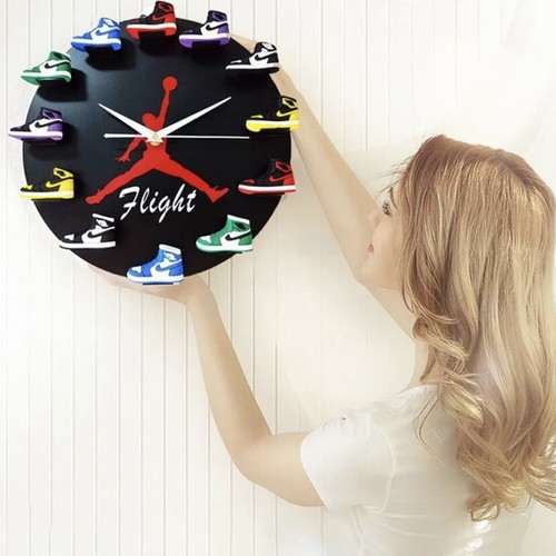 New Air 3D Clock Sneakers Basketball Wall Clock House Ornament - Picture 5 of 7
