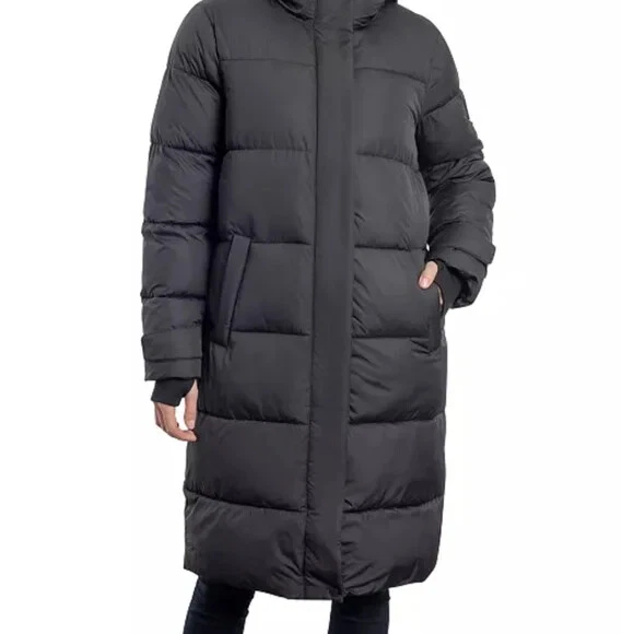 MICHAEL KORS Cappotto donna imbottito con cappuccio nero taglia S