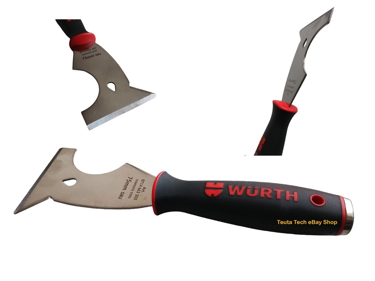 WÜRTH Multifunktionsschaber 75 MM Mit Schlagkappe und Edelstahl  