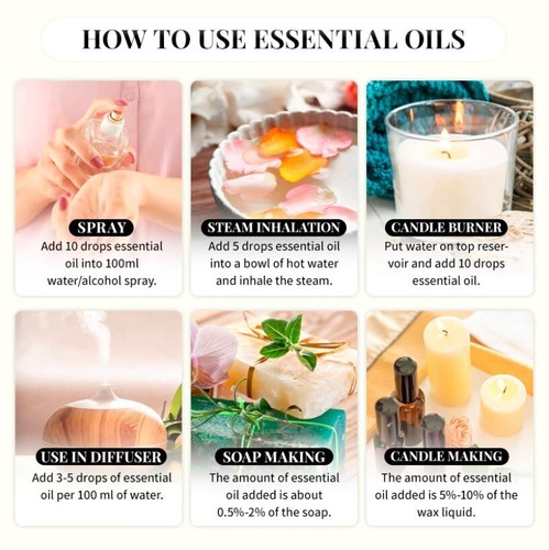 Essential Oil (10ML) Natural Plant Aromatherapy Diffuser Candle - Picture 2 of 21
