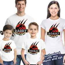 Jurassic World Birthday Shirt Personalized Name and Age Customized Jurassic