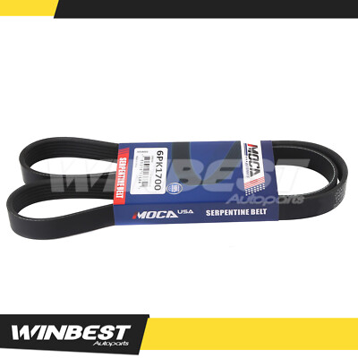EPDM Serpentine Belt 6PK1700 for Chevrolet Dodge Hyundai Pontiac Volkswagen Benz