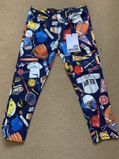 Love Moschino Men's Sports Print Stretch Jeans Pant, Size 32", L28" RRP 750