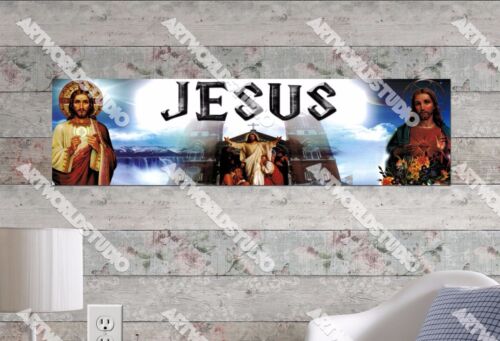 Póster Personalizado/Personalizado Jesús Dios Nombre Pared Arte Decoración Banner - Imagen 1 de 1