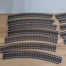 Lot Of 13 Feller Garnet Italy HO Scale Model Train Tracks Curved Staright