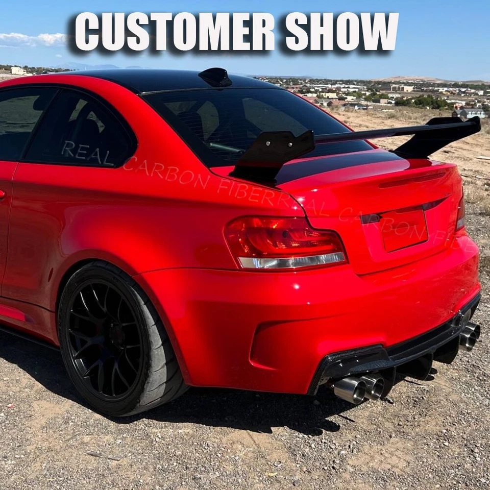 Alerón difusor de parachoques trasero de carbono real para BMW Serie 1 E82 1M cupé 2011-2016 Foto 4 de 4