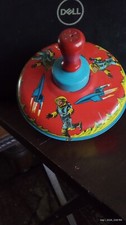 Vintage Tin Atomic Age Litho Spinning Top Toy Ohio Art USA