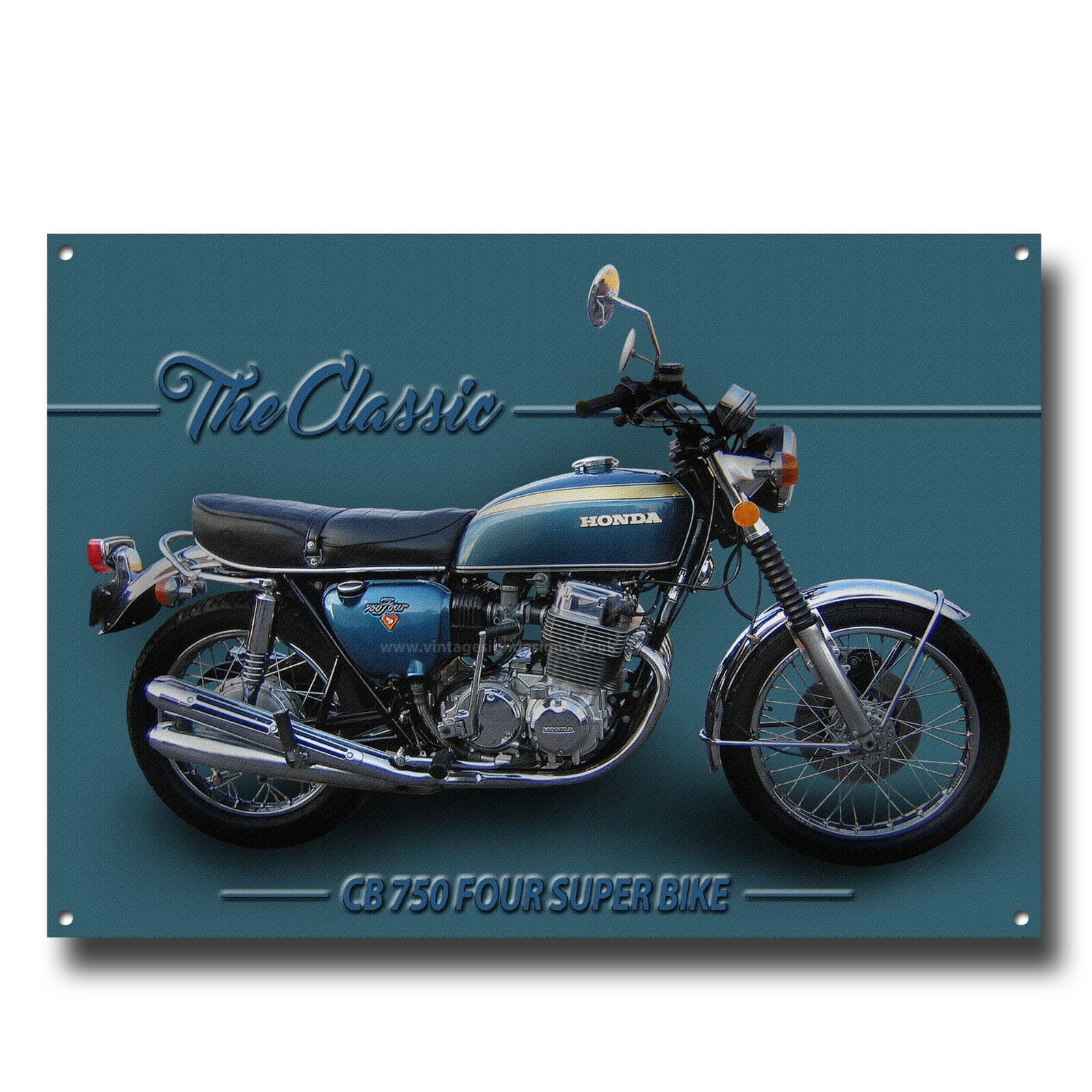 THE CLASSIC CB750 FOUR SUPER BIKE MOTORCYCLE ART METAL SIGN.GARAGE ART A4 SIZE