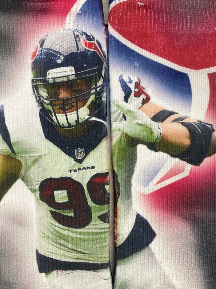Meias masculinas J.J. WATT Houston Texans jogador foto meia presente - Médio - Imagem 4 de 4