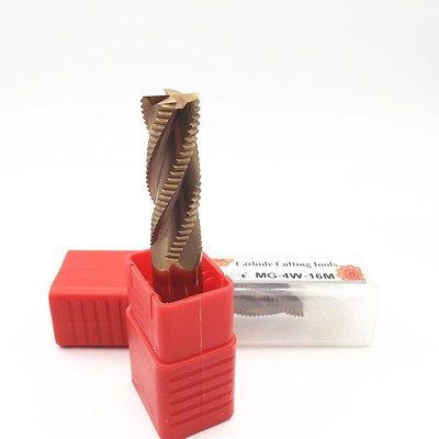 HRC60 TiCN Coated Solid Carbide Roughing End Mill 4mm-20mm 4-Flute CNC