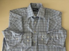 Nautica Men's Multicolor Plaid Poly Spandex Shirt 15-15  32-33