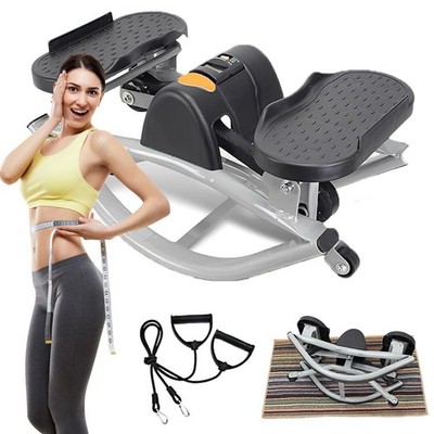 HSXMY U-Shaped Rock Stepper Machine for Home Workout,Side-to-Side Lateral Roc...