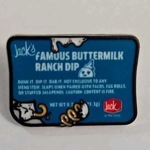 Jack in The Box 75th Anniversary Mystery Pin Buttermilk Ranch Cup New LIMITED!