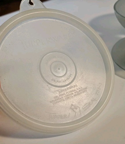 Tupperware 754 Pudding Cups Parfait Jello Dessert Gray set of 4 Vtg With Lids - Picture 6 of 9