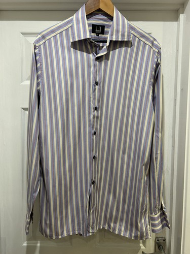 Dunhill Smart Stripe Formal Shirt, Size L, Long Sleeves, 100%cotton , VGC (bg6) - Picture 2 of 11