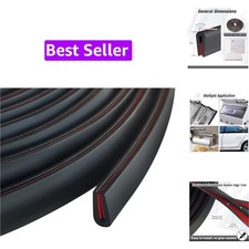 1/16" Rubber Edge Trim, Flexible Self Adhesive U Channel Edge Guards, 10Ft