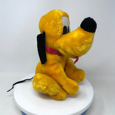 Walt Disneyland World Pluto Plush Stuffed Animal Mickeys Yellow Dog Puppy 10"