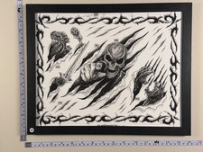 American Traditional Tattoo Flash Art Framed 11x14 Ready-to-Hang 36 Tear